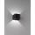 Wandleuchte, Dan | schwarz eloxiert| B: 10,00 cm, H: 8,00 cm, Ausladung Wand: 10,00 cm| 1x LED 4,5W  3000 K inkl.| 500 lm| Enthält Lichtquellen der Energieeffizienzklassen| F