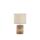 Tischleuchte, Malik | holzfarben mit Struktur| Stoffschirm| sandfarben Leinen innen weiß| H: 35,00 cm, D: 20,00 cm| mit Schnurschalter| 1x E14 max. 40,0W ohne Leuchtmittel