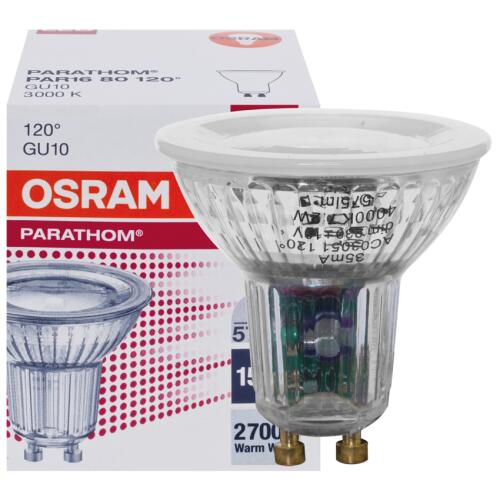 LED-Reflektorlampe Osram PAR16 6,9W, 620 Lumen, 120° Abstrahlwinkel 2700K warmweiß