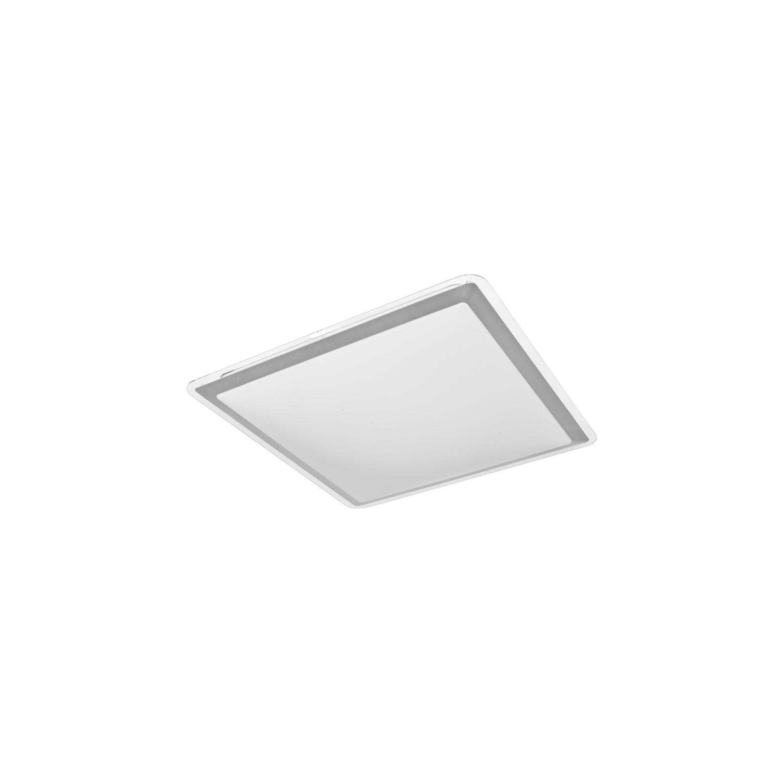 Badezimmer LED Deckenleuchte Onlineshop Leuchten IP44 & warmweiß 43x43 - silber eckig Lampen cm