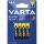 Micro-Batterie VARTA Super Heavy Duty Zink-Kohle, Typ AAA, R03, 1,5V, 4er-Pack