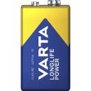 9V-Block Batterie VARTA Longlife Power Alkaline, 6LR61,...