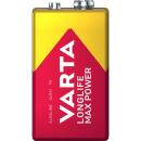 9V-Block Batterie VARTA  Longlife Max Power Alkaline,...