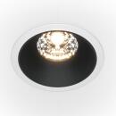 LED Einbaustrahler Alfa weiß/schwarz rund Ø8,5 cm 15W 3000K warmweiß