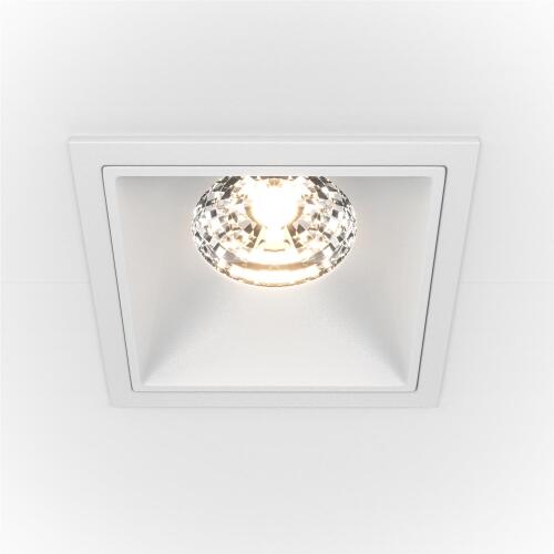 LED Einbaustrahler Alfa weiß eckig 8,5x8,5 cm 15W 3000K warmweiß 1-flammig