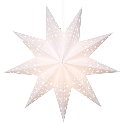 Weihnachtsstern Sovalla E14 Ø45 cm Papier weiß Sterne mit Zuleitung und Schalter