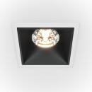 LED Einbaustrahler Alfa weiß/schwarz eckig 8,5x8,5 cm 15W 4000K neutralweiß 1-flammig