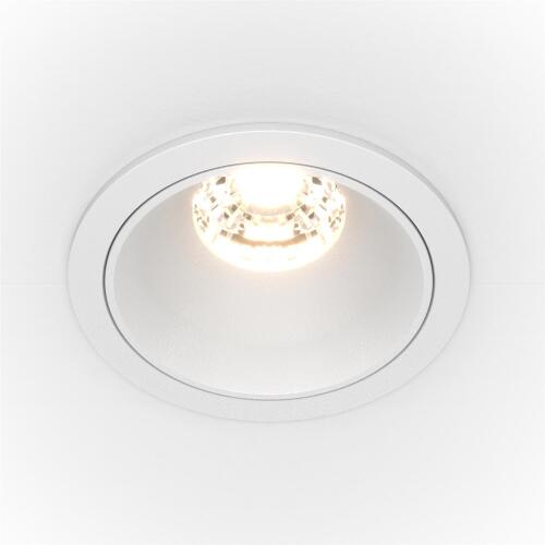 LED Einbaustrahler Alfa weiß rund Ø6,5 cm 10W 3000K warmweiß dimmbar