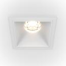 LED Einbaustrahler Alfa weiß eckig 6,5x6,5 cm 10W 3000K warmweiß dimmbar 1-flammig