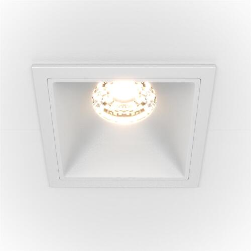 LED Einbaustrahler Alfa weiß eckig 6,5x6,5 cm 10W 3000K warmweiß 1-flammig