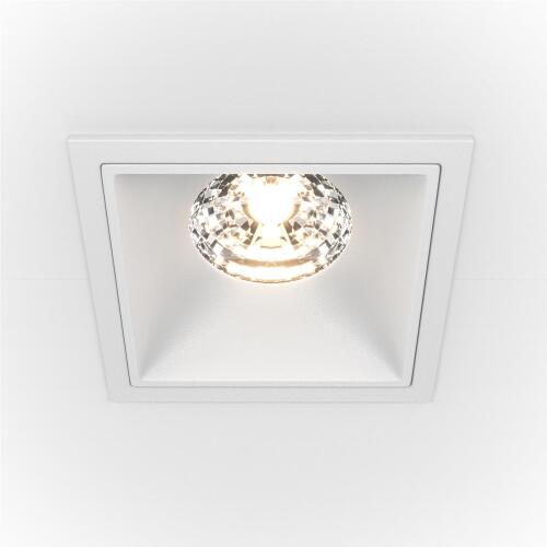 LED Einbaustrahler Alfa weiß eckig 8,5x8,5 cm 15W 4000K neutralweiß dimmbar 1-flammig