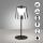 Tischleuchte, Außenleuchte, Marbella | 1x LED 2,0 W sandschwarz Glas rauchfarben Akkuleuchte IP44