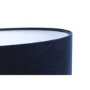 Tischleuchte 010s-042cz Kiefernholz schwarz, Lampenschirm Velour navy blau, weiß