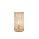 Tischleuchte, Nature | 1x E14 max. 25,0 W ohne Leuchtmittel | Holz  natur | Lampenschirm Rebestrick natur