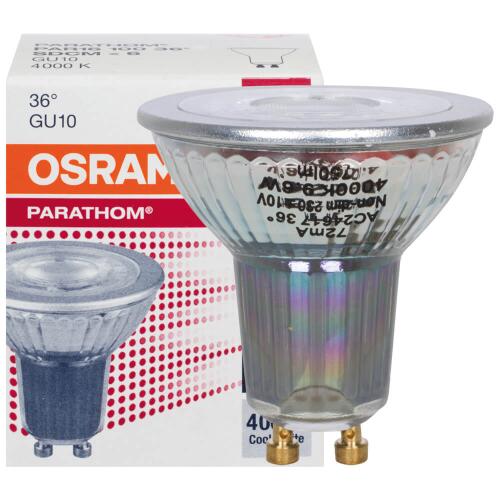 LED-Reflektorlampe Osram PAR16 9,6W, 750 Lumen, 36° Abstrahlwinkel 4000K neutralweiß
