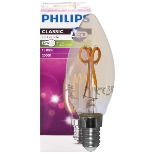 E14 Spiral Vintage LED Leuchtmittel Kerzen-Form 2,3W 125lm 2000K extra warmweiß