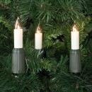 Weihnachtsbaumkette klar/elfenbein 14m E14/4W,mit...