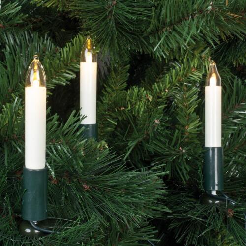 LED-Weihnachtsbaumketten, klar/elfenbein, LEDs warmweiß, mit teilbarem Stecker 35-flammig 14,5m