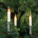 Weihnachtsbaumkette,klar/elfenbein, E10/3W,mit teilbarem...