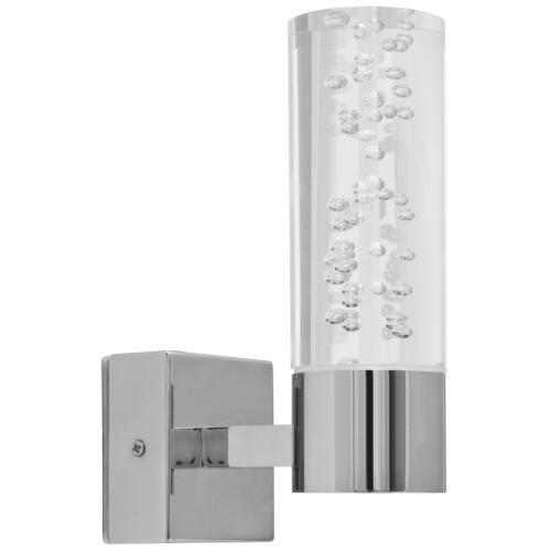 Badezimmer LED Wandleuchte 1-flammig chrom Acrylglas mit Bläschen 1x3,2W