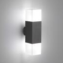LED-Außenwandleuchte Hudson Aluminium anthrazit 2x...