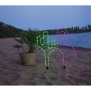 Lichtschlauchmotiv Tuby Kaktus grün Gartendekoration LED mit Erdspieß