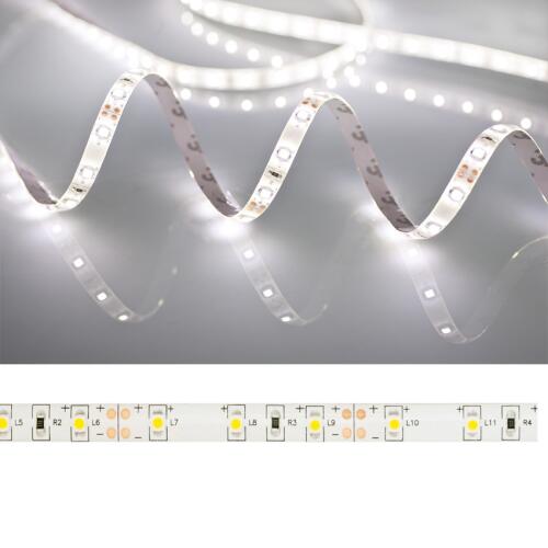 LED-Flexstreifen mit3528-SMD-LEDs, L 5 m,300 LEDs, 6500K,~390 lm/m, ~4,8W/m