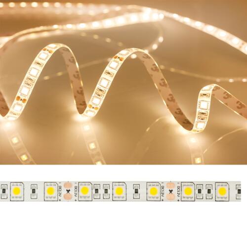 LED-Flexstreifen mit5050-SMD-LEDs, L 5 m,300 LEDs, 3200K,~1200 lm/m, ~14,4W/m