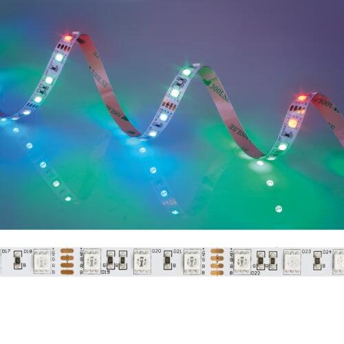 RGB-LED-Flexstreifen,5050-RGB-SMD-LEDs,L 5 m, 300 RGB-LEDs,~400 lm/m, 14,4W/m