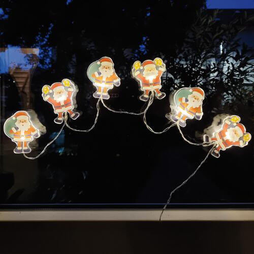 LED-Minilichterkette Fenstersticker warmweiße LEDs