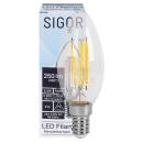 LED-Filament-Lampe Kerzen-Form klar E14 2700K bis 2200K Dim-to-Warm 2,5W