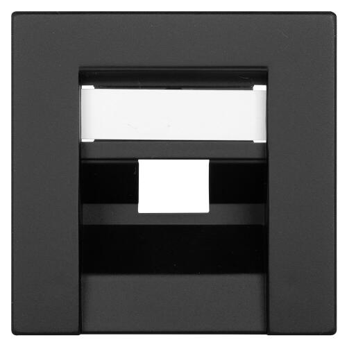 Zentralplatte, für 1-fach-UAE-Steckdose, KLEIN K55® BBblack®, schwarz matt
