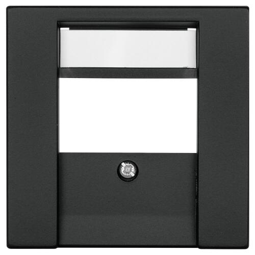 Zentralplatte, für 3-fach-TAE-Steckdose, KLEIN K55® BBblack®, schwarz matt