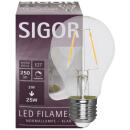 LED Filament Lampe E27 2,5W klar dimmbar 2700K...