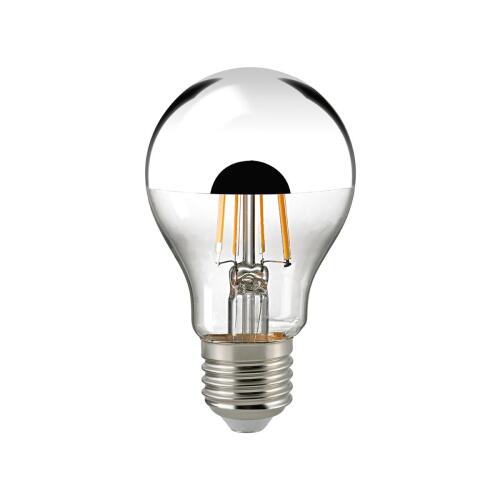 LED Filament Lampe E27 7W Spiegelkopf silber dimmbar 2700K warmweiß