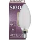 LED Filament Lampe Kerzen-Form 2,5W matt dimmbar 2700K...