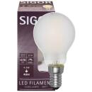 LED Filament Lampe Kugel 4,5W matt dimmbar 2700K warmweiß E14