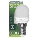 LED-Lampe Ecolux E14 2,5W Birnen-Form matt 2700K