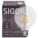 LED Filament Lampe Globe G95 E27 4,5W klar 2700K warmweiß dimmbar