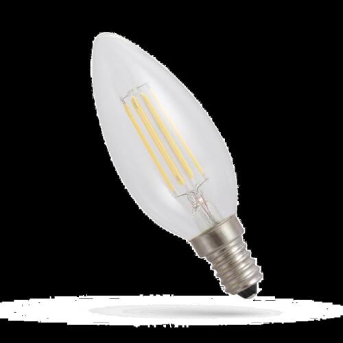 LED Filament Kerzenlampe, E14, 230V, 1W, 1800K - ultra warmweiß, klar