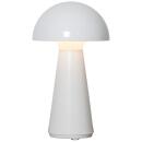 LED-Tischleuchte Mushroom, 16x28cm, weiß, Akku, Ladekabel, outdoor