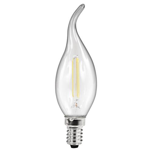 LED Filament Kerzenlampe Windstoß McShine, E14, 4W, 470lm, warmweiß, klar