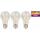 LED Filament Set McShine, 3x Glühlampe, E27, 7,5W, 800lm, warmweiß, klar, dimmbar