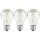 LED Filament Set McShine, 3x Glühlampe, E27, 2W, 200lm, warmweiß, klar