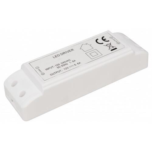 LED-Trafo McShine elektronisch 1-80W 230V auf 12V, 160x50x36mm weiß