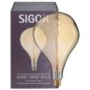 LED-Filament Lampe Giant Drop gold braun E27 5W 26,5cm Ø16,5cm dimmbar