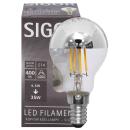 E14 LED Spiegelkopflampe silber 4,5W Filament 2700K...