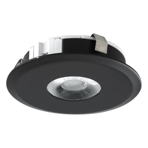 LED Einbauleuchte - rund - schwarz - 6W - 480lm,220-240V - 3000K - 35° - IP20
