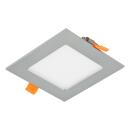 LED Einbaupanel silber quadratisch dimmbar IP20 12cm 9W 4000K neutralweiß