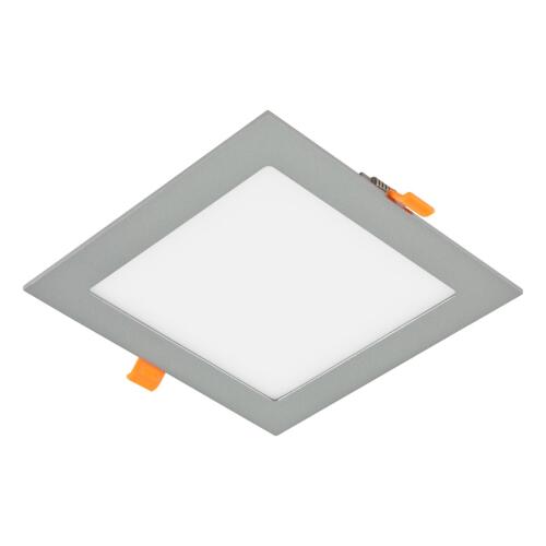 LED Einbaupanel silber quadratisch dimmbar IP20 17,2cm 15W 4000K neutralweiß